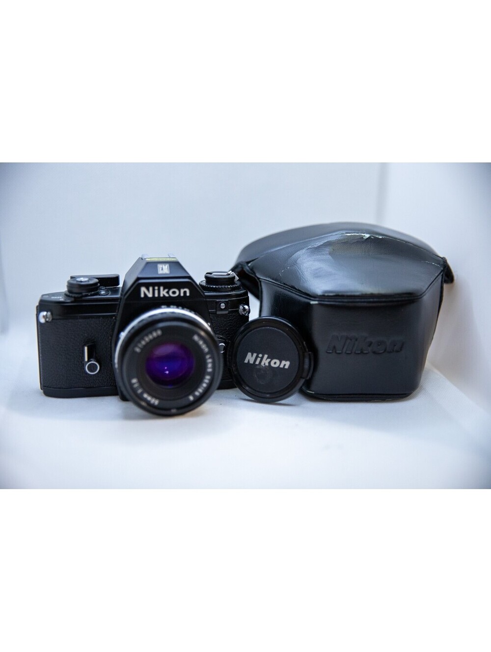 Nikon EM 35mm Film Camera with 50mm f1.8 Series-E Lens Works In Excellent Cond